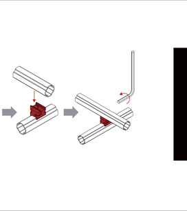 精益管十字連接件安裝示意圖
