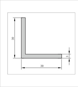 3030角鋁型材二維圖