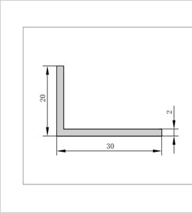 2030角鋁型材二維圖