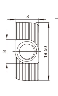 鋁型材T型螺母二維圖