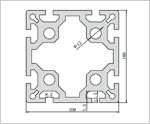 100100鋁型材二維圖
