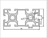 4590鋁型材二維圖