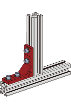 鋁型材強力角件安裝示意圖