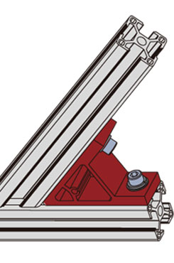 45度鋁型材角件安裝示意圖