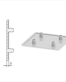 8080鋁型材端面封板3D模型