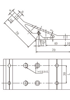 135度鋁型材角碼二維圖