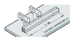 鋁型材橫向直線公差測(cè)量示意圖